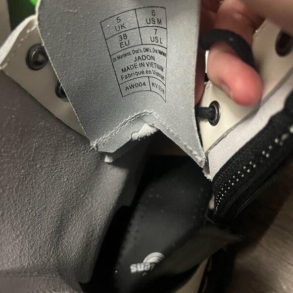 Dr. Martens White Lace Up Boots - Picture 2 of 8